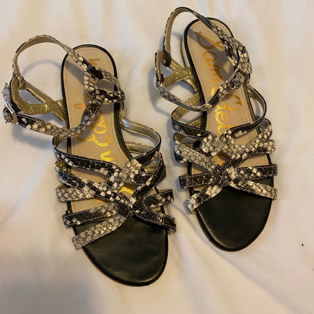Sam Edelman snake skin strapping sandal 6